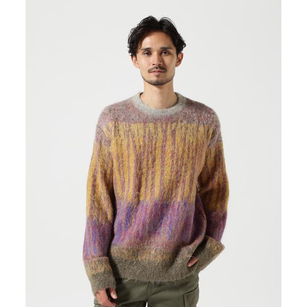 ガーデン YOKE／ヨーク／KID MOHAIR WOOL BRUSHED TREE JAQUARD SWEA