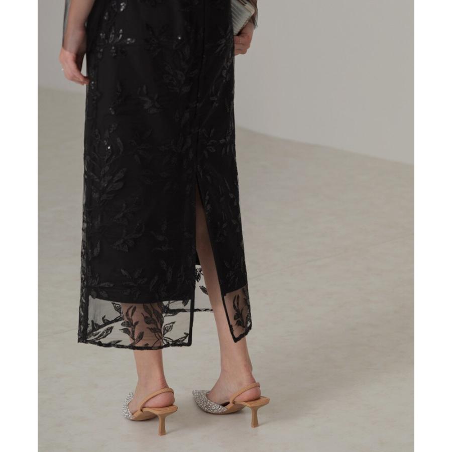 チュールロングスリーブリーフIラインドレス レジャ Leja チュールロングスリーブリーフIラインドレスワンピース