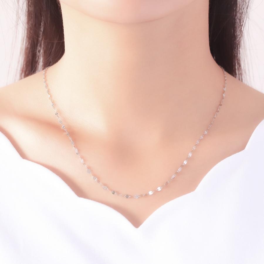プラチナ ロング デザインネックレス（50cm）の画像