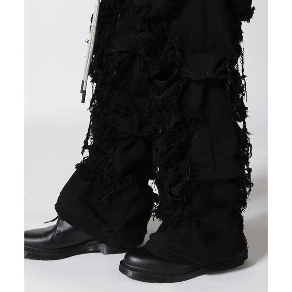 A.F ARTEFACT／Damage Denim Tuck Wide Pantsの画像