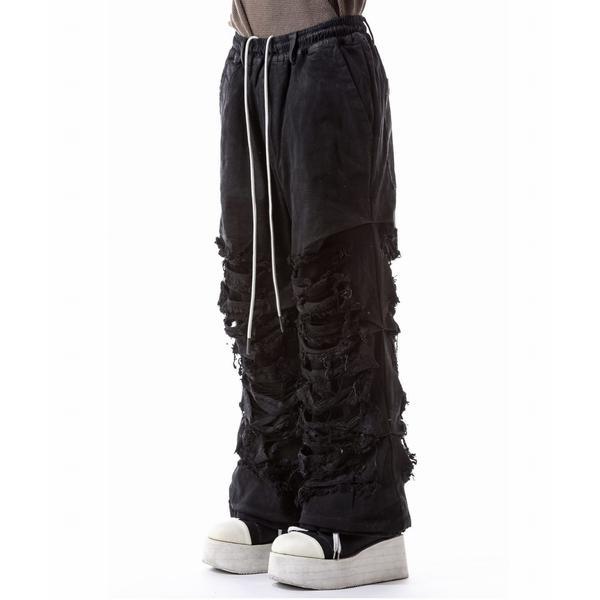 A.F ARTEFACT／Damage Denim Tuck Wide Pantsの画像