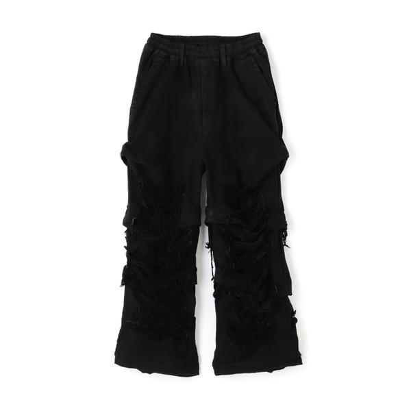 A.F ARTEFACT／Damage Denim Tuck Wide Pantsの画像