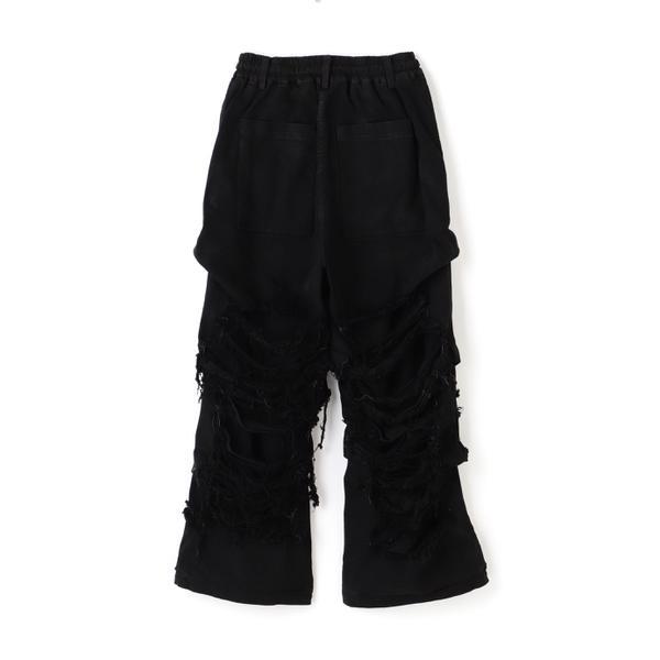 A.F ARTEFACT／Damage Denim Tuck Wide Pantsの画像