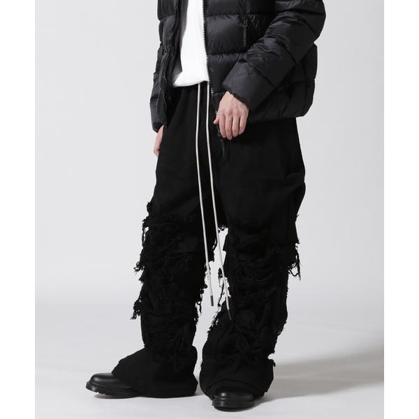 A.F ARTEFACT／Damage Denim Tuck Wide Pantsの画像