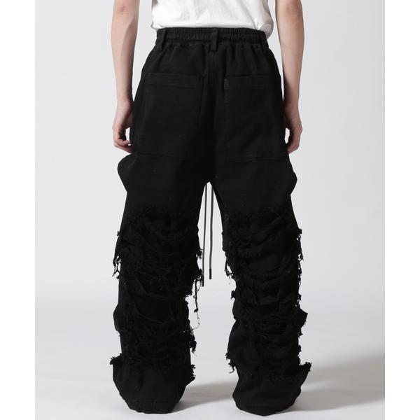 A.F ARTEFACT／Damage Denim Tuck Wide Pantsの画像