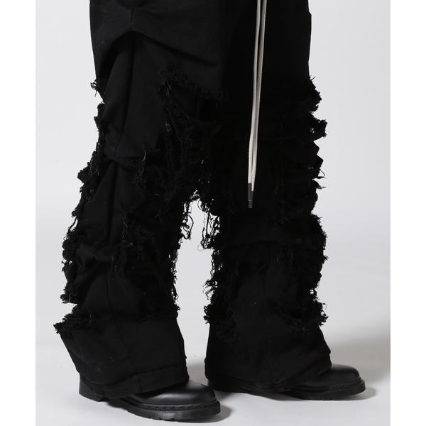 A.F ARTEFACT／Damage Denim Tuck Wide Pantsの画像