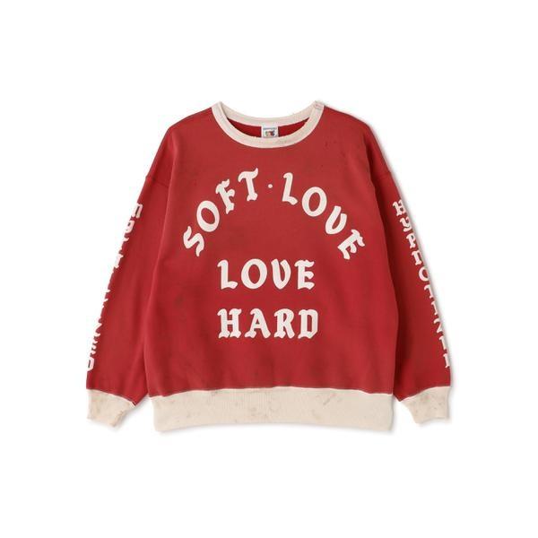 SAINT MICHAEL／セントマイケル／CREW SWEAT／SOFT LOVE／REDの画像