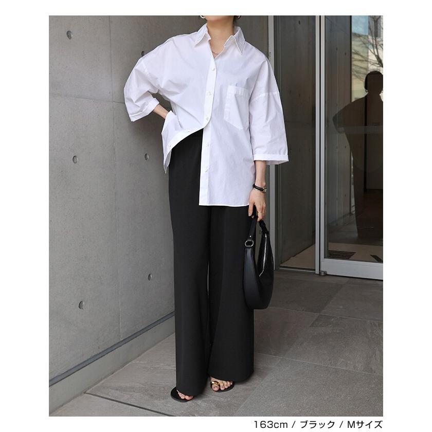 TRストレッチ イージー ワイド パンツ evernavy エバーネイビー