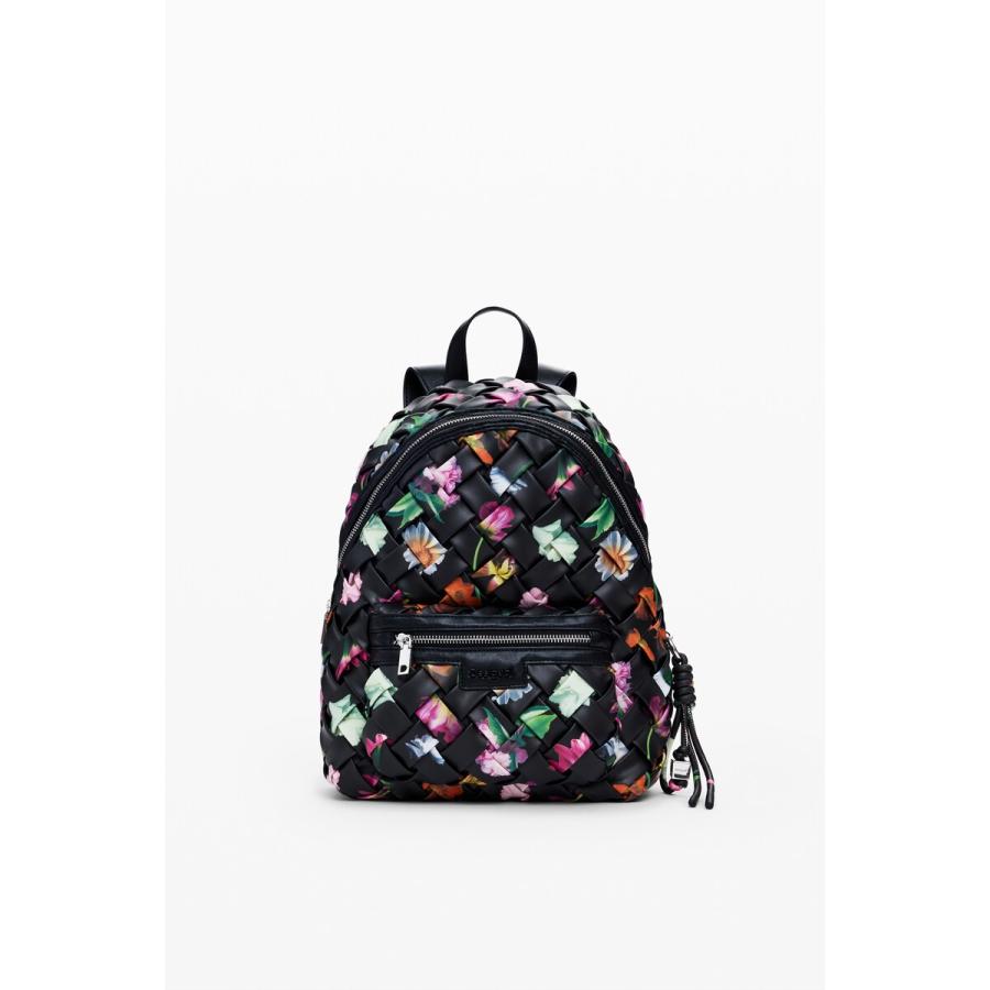 Desigual デシグアル ロゴ フラワー リュック レザー ブラック Desigual（デシグアル） フラワー柄バックパック S : マルイ(丸井