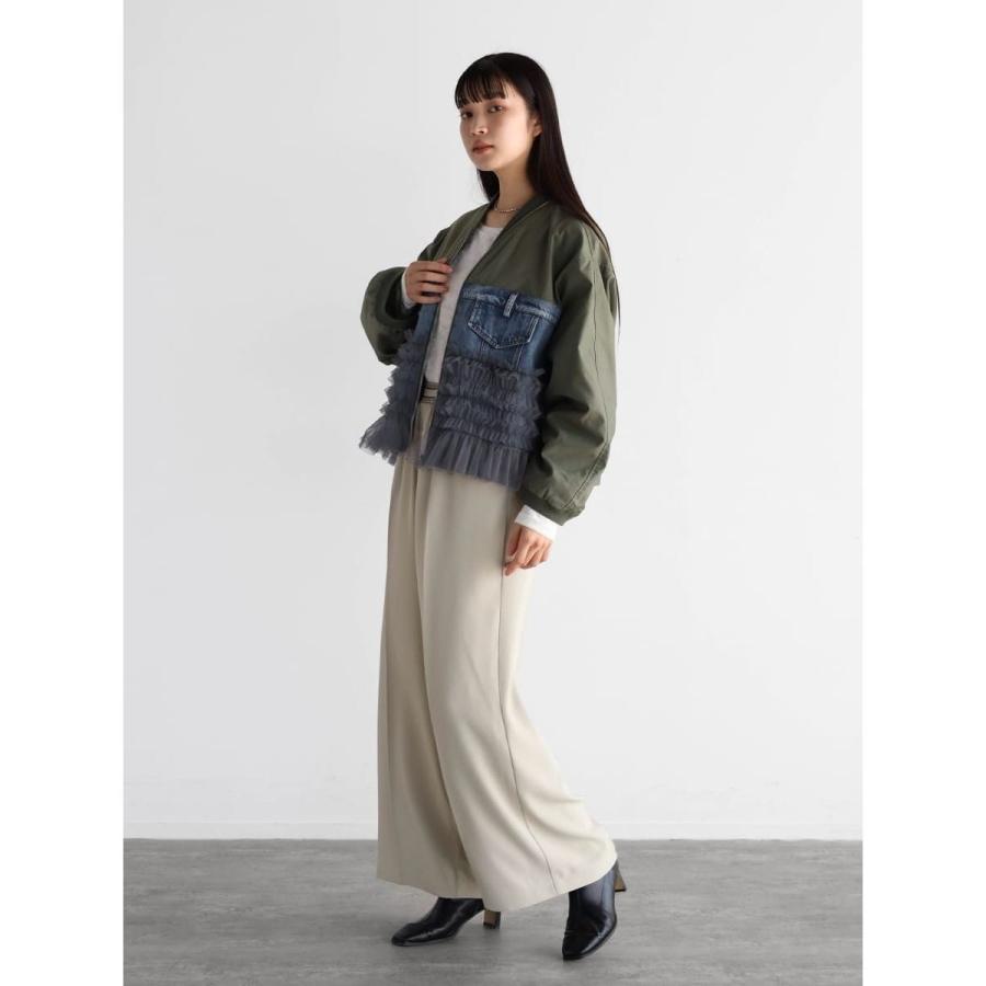 新品　radiate デニム×チュールドッキングブルゾン RADIATE（ラディエイト） デニム×チュールドッキングブルゾン : マルイ