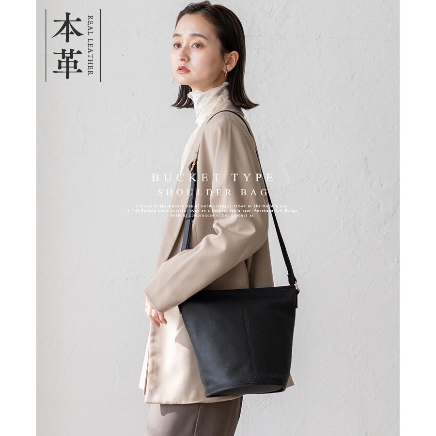 VitaFelice（ヴィータフェリーチェ） 本革バケツ型ショルダーバッグ