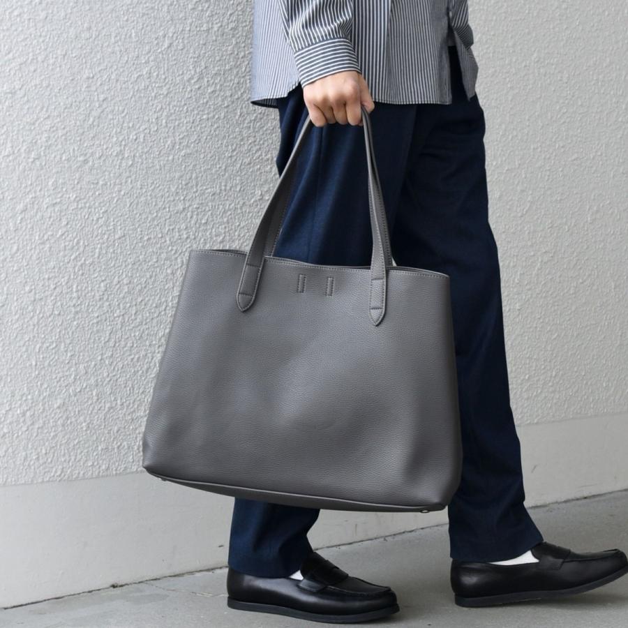 SHIPS any any: スプリット レザー トートバッグ (クラッチバッグ付き