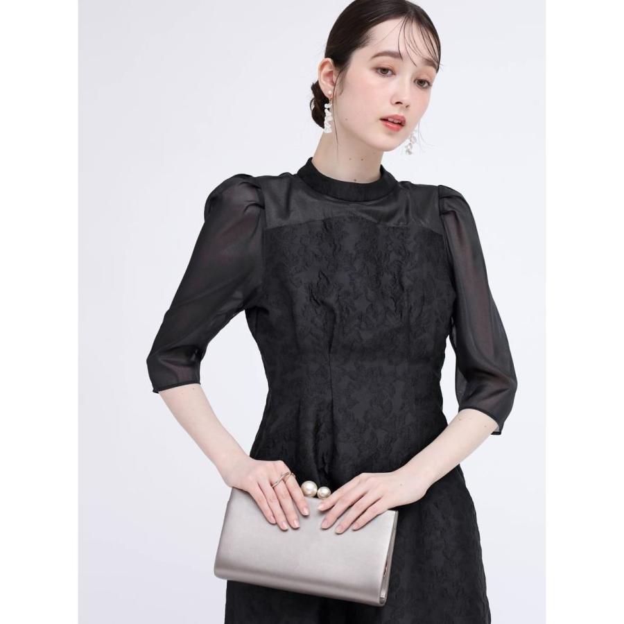 ヤマダヤ　Rire Fete ふくれジャガードバックリボンドレス ふくれジャガードバックリボンドレス | リルフェテ(Rire fete