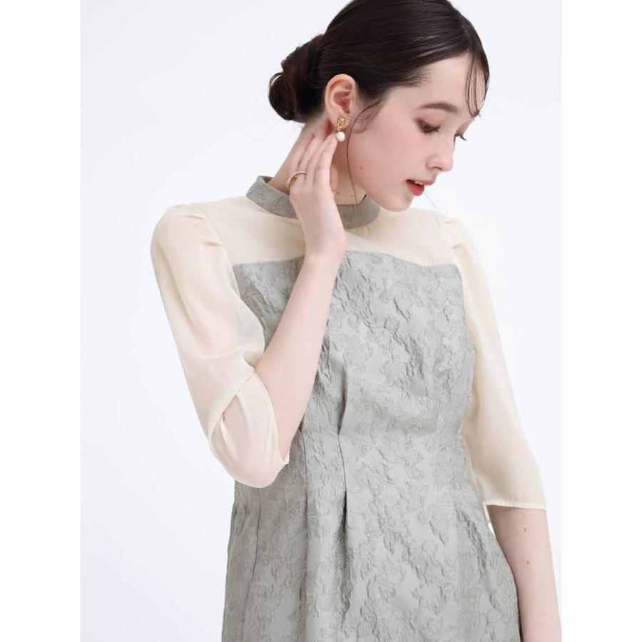 Rire Fete ふくれジャガードバックリボンドレス ふくれジャガードバックリボンドレス - Rire Fete - petirobe