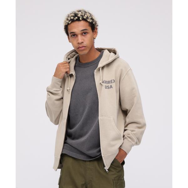 SURF SWEATS ベージュ ジップアップジャケット SURF SWEATS ベージュ ジップアップジャケット