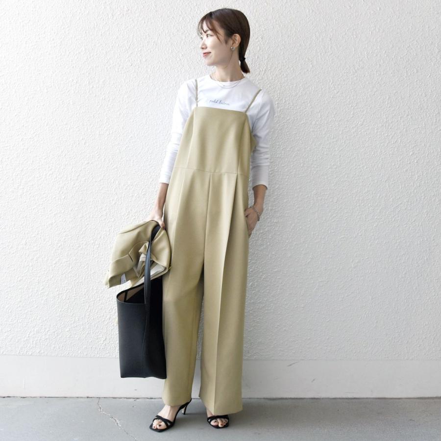 SHIPS any any:〈洗濯機可能〉オックス セミワイド サロペット［NAVY 
