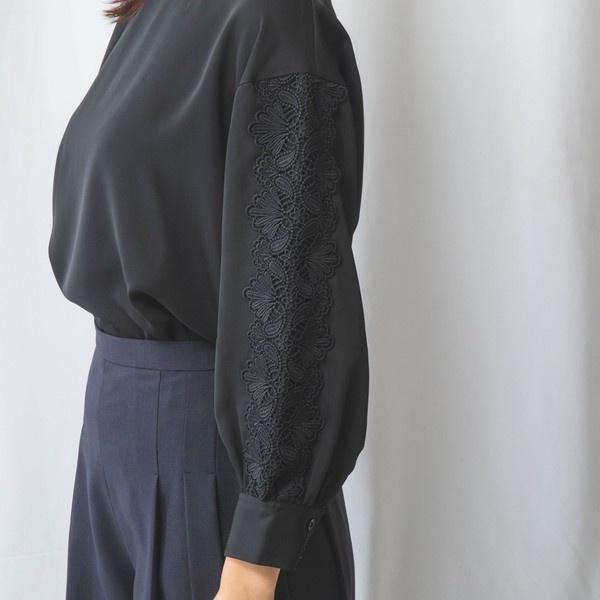 NARACAMICIE（ナラカミーチェ） 【NARACAMICIE】ドビークロス袖レース