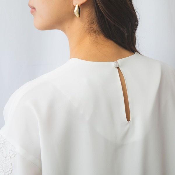 NARACAMICIE（ナラカミーチェ） 【NARACAMICIE】ドビークロス袖レース