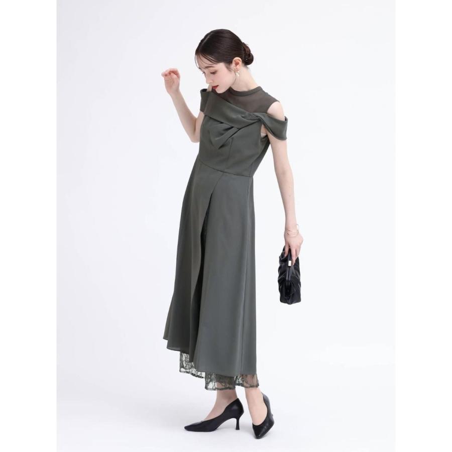 リルフェテ（Rire fete）/オフショルダーレースレイヤードドレス Rire fete（リルフェテ） オフショルダーレースレイヤードドレス