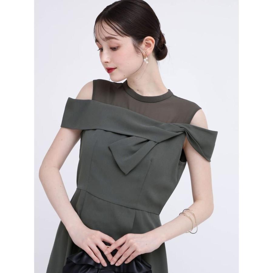 Rire fete（リルフェテ） オフショルダーレースレイヤードドレス