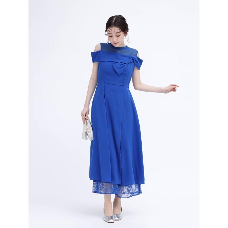 Rire fete（リルフェテ） オフショルダーレースレイヤードドレス