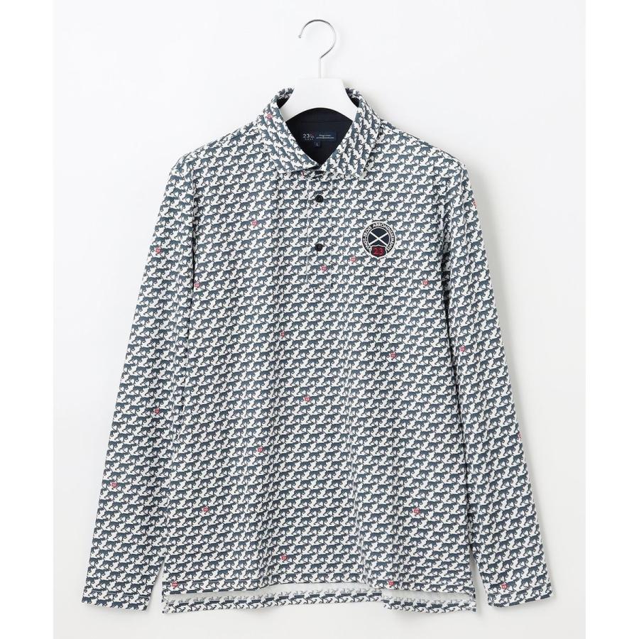 23&GOLF ハウンドトゥース Lサイズ 23区GOLF 【MEN】【吸水速乾/UVカット】ハウンドトゥース柄シャツ