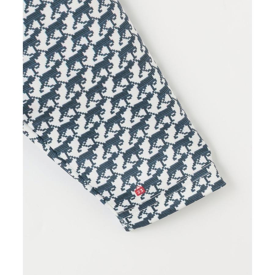 23区GOLF 【MEN】【吸水速乾/UVカット】ハウンドトゥース柄シャツ