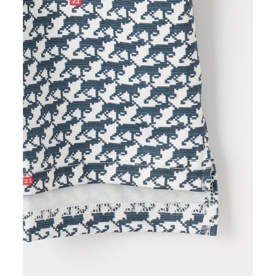 23区GOLF 【MEN】【吸水速乾/UVカット】ハウンドトゥース柄シャツ