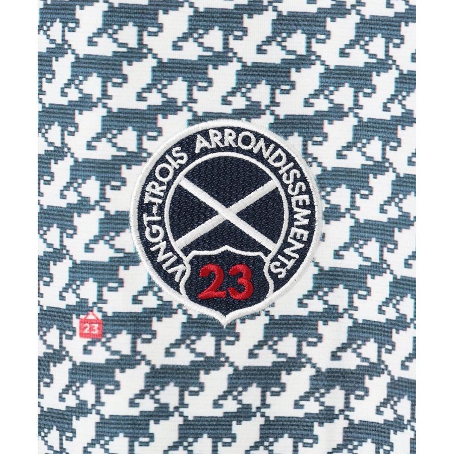 23区GOLF 【MEN】【吸水速乾/UVカット】ハウンドトゥース柄シャツ