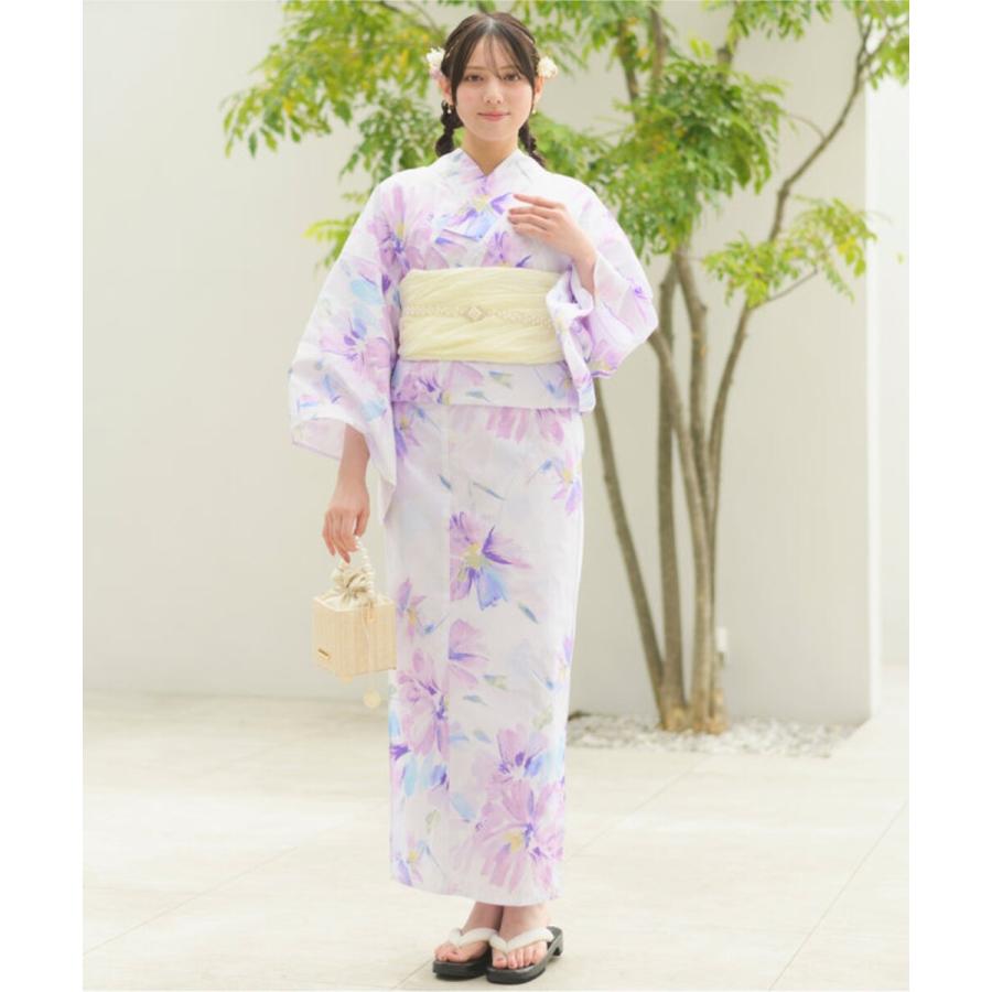 下駄つき浴衣5点セット マーガレットの花便り (浴衣 兵児帯 腰紐2本