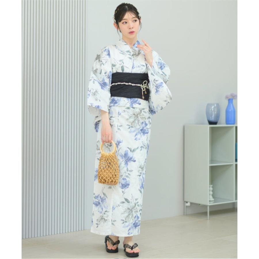 【美品】DAZZY 百合柄浴衣 兵児帯、GRL兵児帯 帯紐 下駄 5点セット 作り帯 兵児帯 | レディースファッション通販のグレイル(GRL