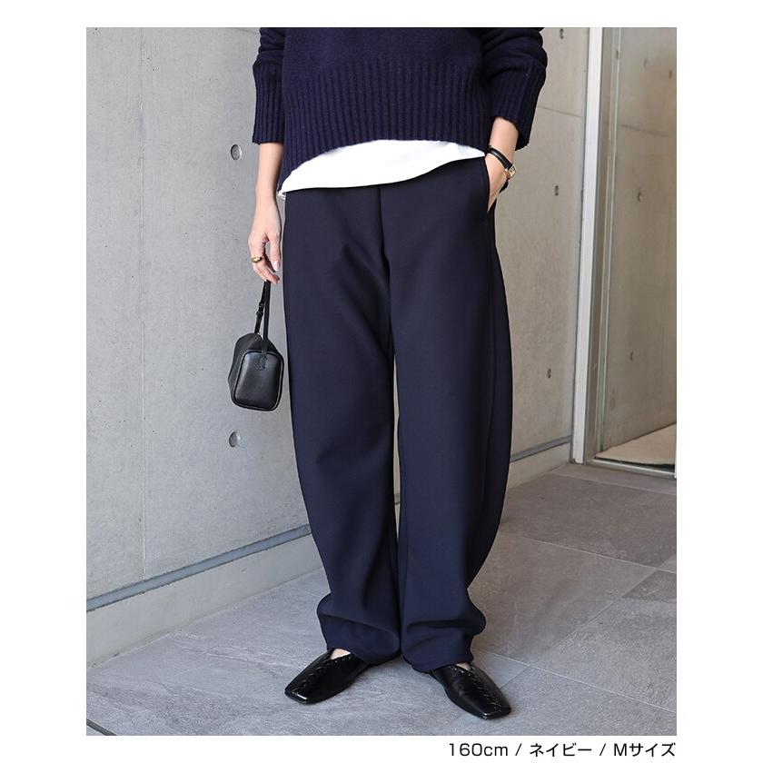 裏起毛 ポンチ カーブ パンツ evernavy エバーネイビー : マルイ(丸井