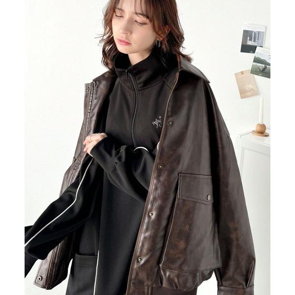 スポーツMIIX!胸元刺繍入り異素材ドッキングハーフジップパイピング