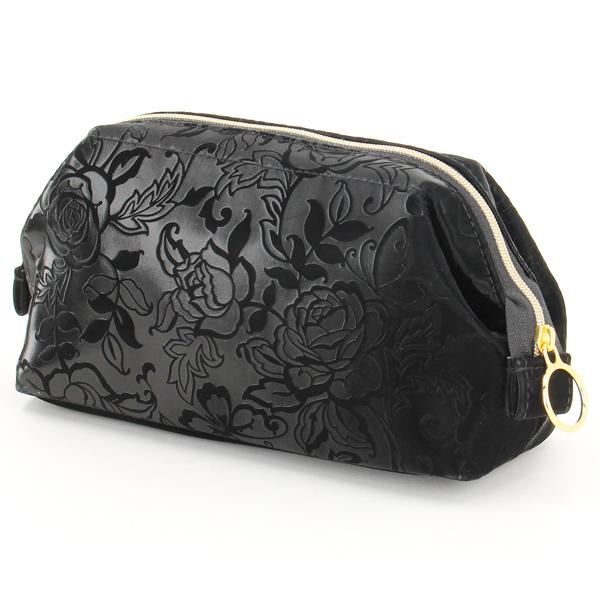ANNA SUI（アナスイ） ポーチ ローズ柄 型押し 【ANNA SUI