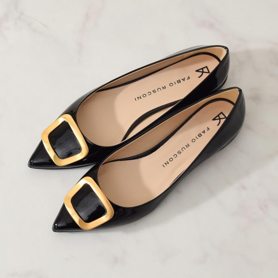 FABIO RUSCONI ローヒールバックルパンプス新品 FABIO RUSCONI RUSCONI◇2cmヒール◇ローヒールバックルパンプス