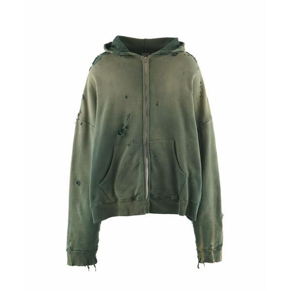 SAINT MICHAEL／セントマイケル／HOODIE／DBL-FC ZIP／GREENの画像