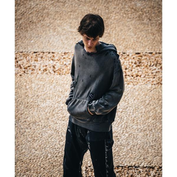 SAINT MICHAEL／セントマイケル／HOODIE／DBL FACE／CHARCOALの画像