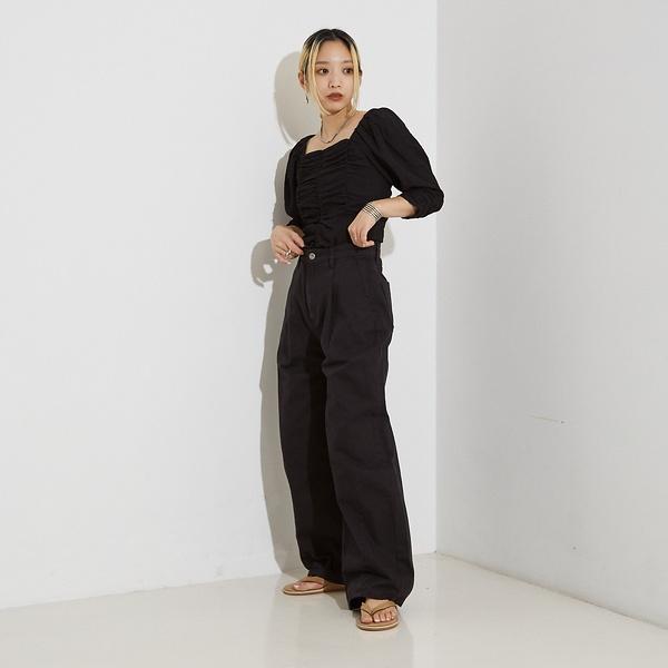 NOMINE（ノミネ） タック ボリューム デニムパンツ : マルイ(丸井