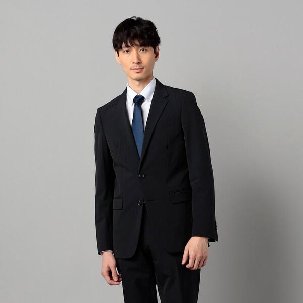 【セットアップ対応】尾州織り ポリエステルストレッチ ヘリンボーン ジャケットの画像