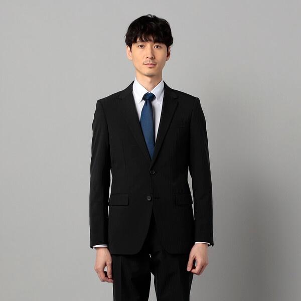 【セットアップ対応】尾州織り ポリエステルストレッチ ヘリンボーン ジャケットの画像