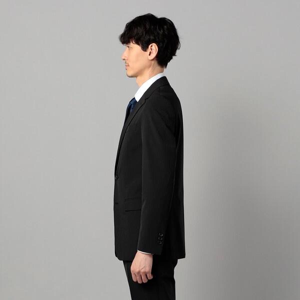 【セットアップ対応】尾州織り ポリエステルストレッチ ヘリンボーン ジャケットの画像