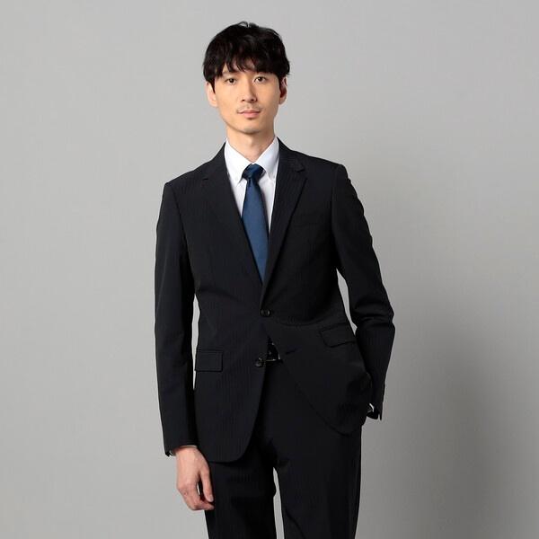【セットアップ対応】尾州織り ポリエステルストレッチ ヘリンボーン ジャケットの画像