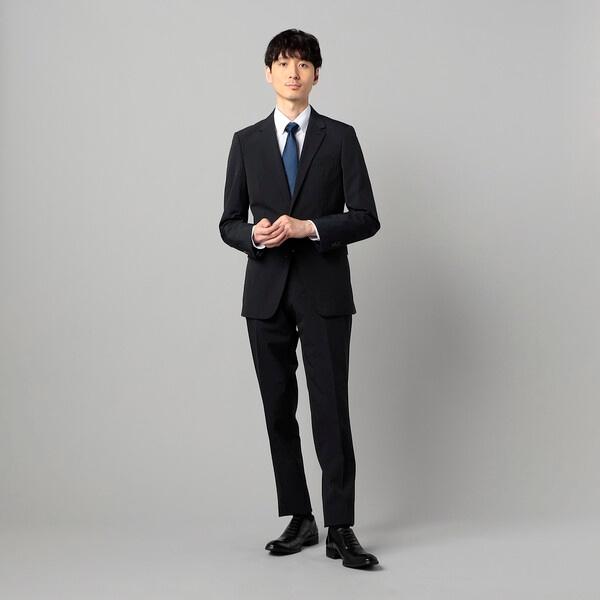【セットアップ対応】尾州織り ポリエステルストレッチ ヘリンボーン ジャケットの画像