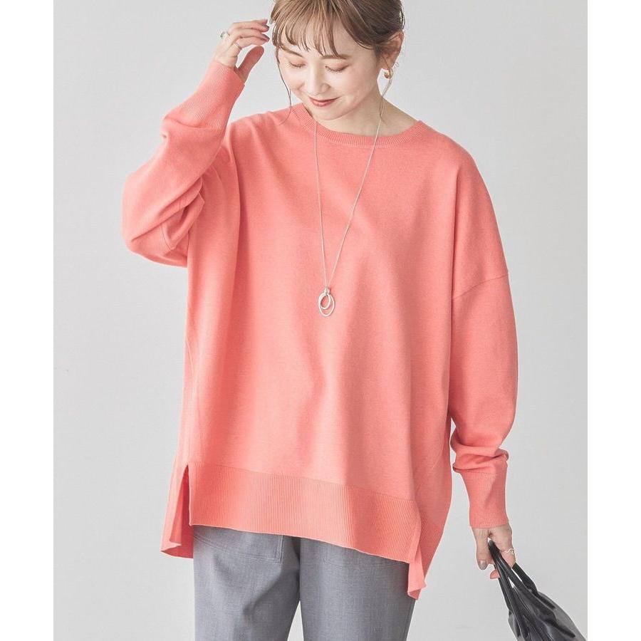 PLAIN PEOPLE タックチュニックプルオーバー ロングニット PLAIN PEOPLE - PLAIN PEOPLE タックチュニックプルオーバー ロング