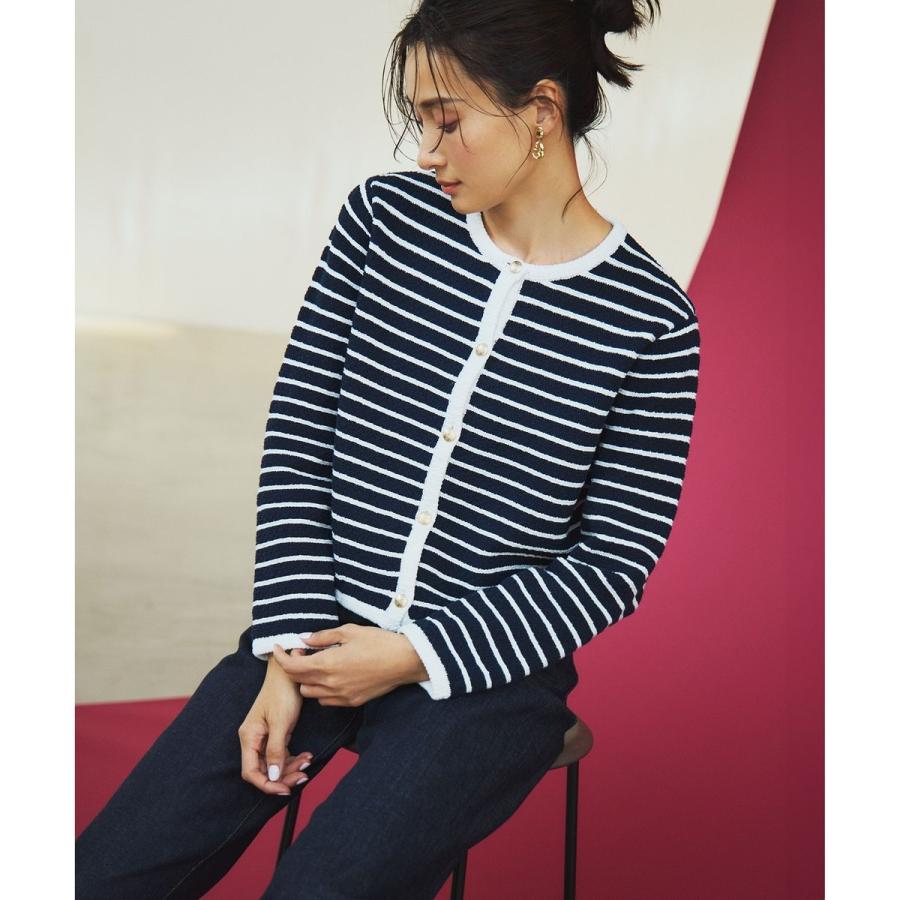 23区 【Oggi3月号掲載/洗える】ブークレコットン ニットジャケット