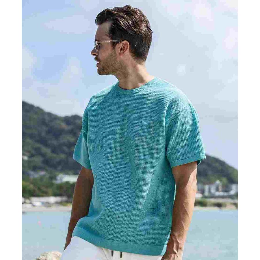 1PIU1UGUALE3 RELAX ベーシック半袖ニットTシャツ「LEON 4月号