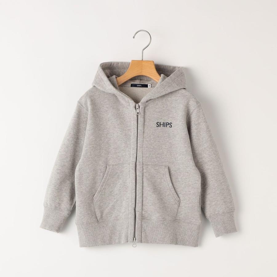 SHIPS KIDS:100〜130cm / ロゴ フード ジップ パーカの画像