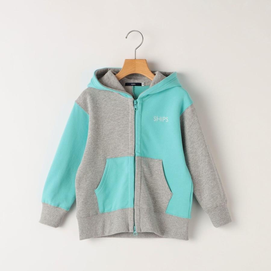 SHIPS KIDS:100〜130cm / ロゴ フード ジップ パーカの画像