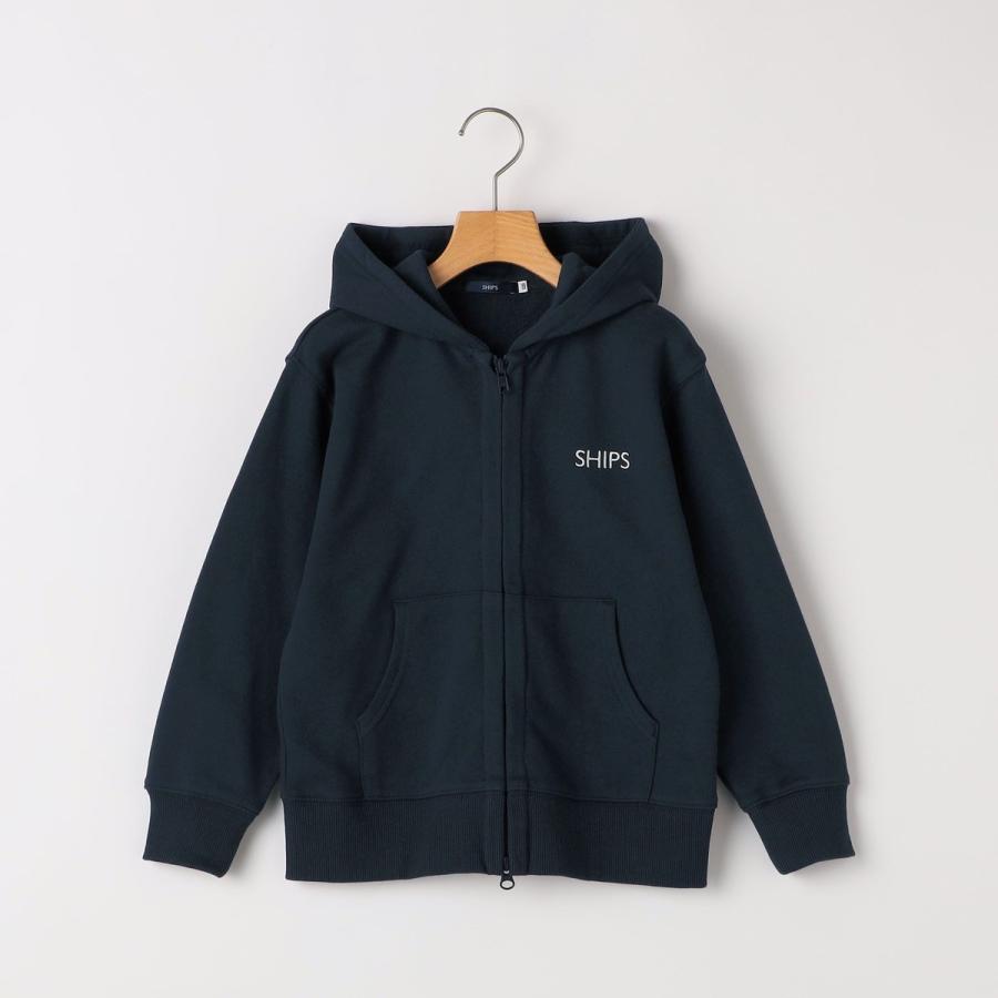 SHIPS KIDS:100〜130cm / ロゴ フード ジップ パーカの画像