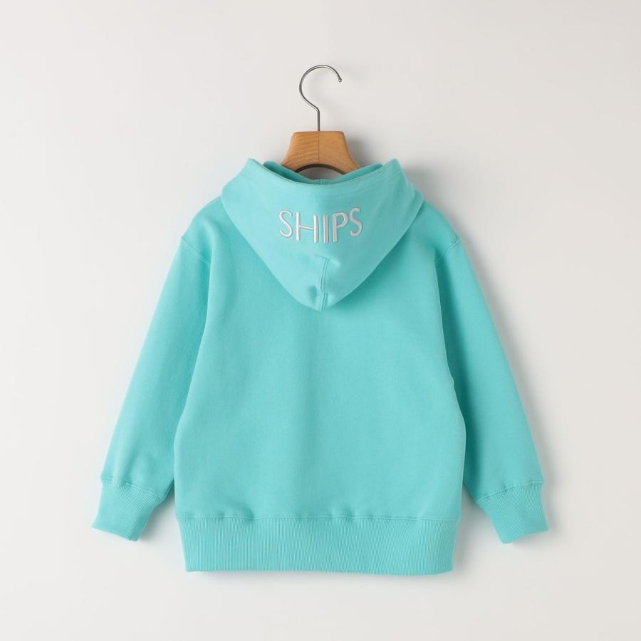 SHIPS KIDS:100〜130cm / ロゴ フード ジップ パーカの画像